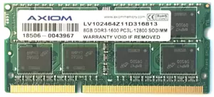 Axiom 8GB PC3L-12800S DDR3 1600MHz SODIMM Laptop SDRAM LV102464Z11D316813 - Picture 1 of 1