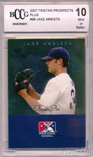 2007 Tristar Prospects Plus #96 Jake Arrieta ROOKIE CUBS BECKETT 10 MINT