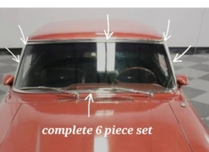 1963 Ford Fairlane 500 Windshield trim 6-piece set - Picture 1 of 6