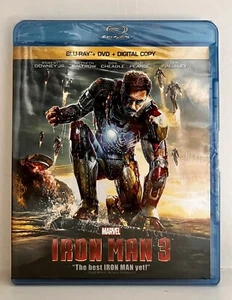 Iron Man 3 w/ Slipcover (Blu-ray DVD Digital Copy, 2013) Robert Downey Jr. NEW - Bild 1 von 1