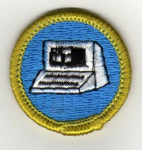 Retired - Computers Merit Badge, Type H, Clear Plastic Back (1984 - 2002), Mint! - Bild 1 von 1