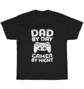 Dad By Day Gamer By Night Father Video Game Gaming T-Shirt Unisex Funny Tee Gift - Picture 1 of 4