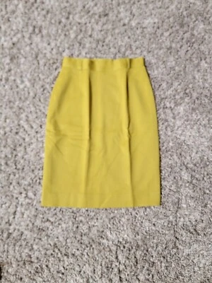Falda dorada amarilla vintage de Rodier París para dama  Foto 1 de 4