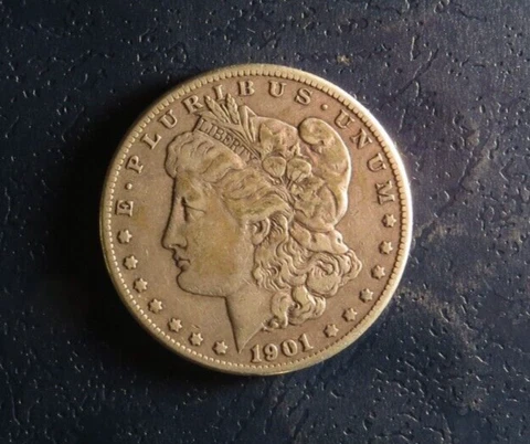 1901 O Morgan Silver Dollar VF Cover
