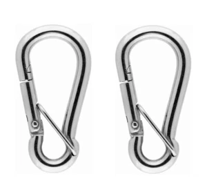 Mousqueton Avec Fermeture Sécurité Longueur 60mm ( Lot de 2 ) inox A4 - 316 - Imagen 1 de 6