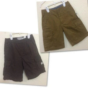 Lot of 2 Boys Size 7 Cargo Shorts NAUTICA and CHILDRENS PLACE Adjustable Waist - Picture 1 of 11