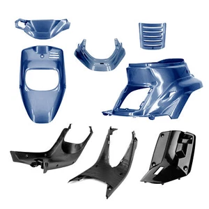 Kit Carene TNT 8 Pezzi Blu Cocktail Nero MBK Booster - per Yamaha BWS 1988-2003 - Imagen 1 de 10