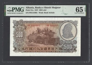 Albania 500 Leke 1957 P31a Uncirculated Grade 65 - Picture 1 of 2
