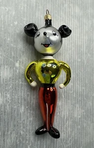 vintage CHRISTOPHER RADKO Kissing Cousins Mickey Mouse Glass Ornament - Picture 1 of 15