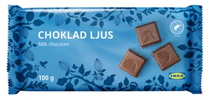 IKEA CHOKLAD LJUS Milk Chocolate Tablet Rainforest Alliance Certified 100g 3.5OZ - Picture 1 of 2