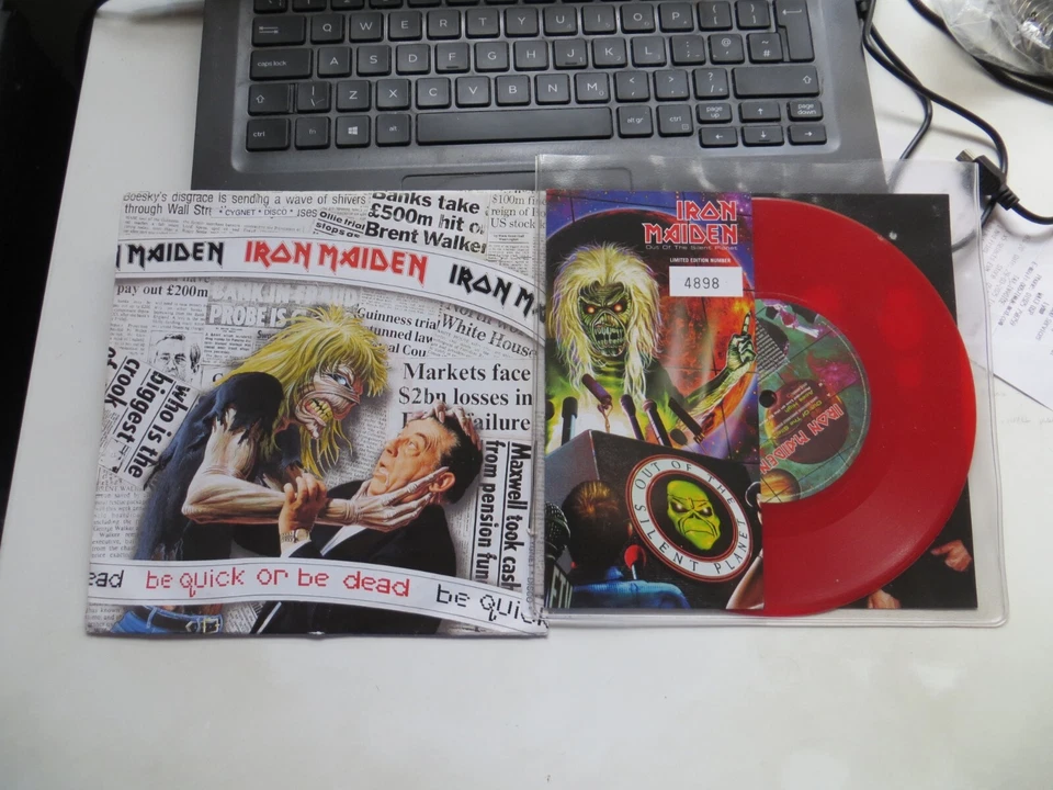 Iron Maiden - Out of the silent planet RED Vinyl Ltd + Quick or be Dead singles - Image 1 of 1