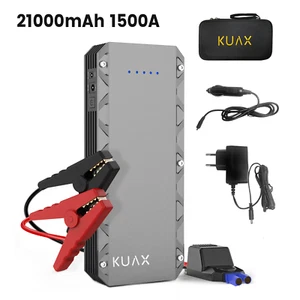 KUAX Auto Starthilfe Powerbank Jump Starter 21000mAh 12V 1500A Ladegerät Booster