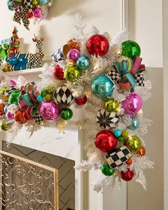 MacKENZIE CHILDS 71" KONFETTI WEIHNACHTSGIRLANDE NEU IN VERPACKUNG - Bild 1 von 3