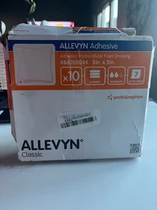 Smith & Nephew 66020044 Allevyn Foam Adhesive Dressing 5" x 5"-10 pk. READ - Picture 1 of 12