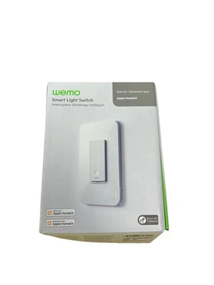 WEMO Wi-Fi Smart Light Switch Apple Home Kit White WLS0503 - Image 1 of 3
