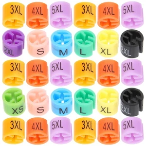200 Pezzi Marcatori Porta Abiti Codificati Colore Etichette Numeriche per Appendiabiti - Foto 1 di 12