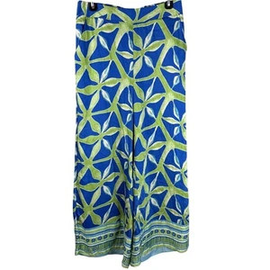 Haute Hippie Cropped Wide Leg Pants Size M Boho Pucci Bright Retro Pull On - Picture 1 of 6