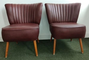 Pair of Vintage Cocktail Lounge Chairs Occasional Chair c. 1950s 1960s - Picture 1 of 12