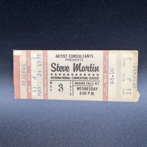 STEVE MARTIN CONCERT TICKET STUB, MAY 3 1978, INTERNATIONAL CONVENTION CENTER - Picture 1 of 2