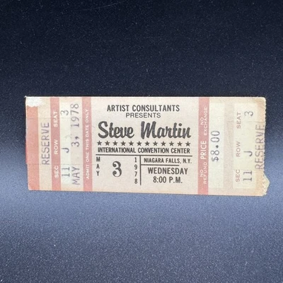 STEVE MARTIN CONCERT TICKET STUB, MAY 3 1978, INTERNATIONAL CONVENTION CENTER - Image 1 of 2