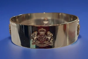 Lauren Ralph Lauren Gold-Tone Crest Bangle Bracelet 2 1/2” - Picture 1 of 7