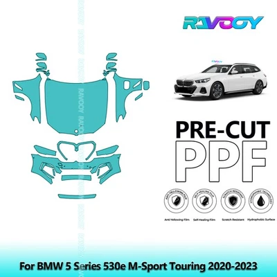 Kit PPF de protección de pintura precortada para BMW Serie 5 530e M-Sport Touring 2020-2023 Foto 1 de 4