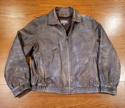 WILSONS LEATHER  Jacket  Size M  ZIPPER FRONT   Brown   Pockets - Image 1 of 4