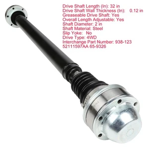 Driveshaft Prop Shaft For Jeep Liberty 2002-2007 3.7L Manual Trans 4WD 938-123 - Picture 1 of 12