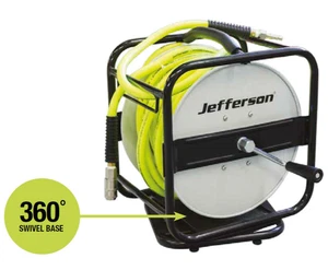 JEFFERSON 25 METRE 360° HI-VIZ AIR HOSE REEL - ¼" BSPT - Picture 1 of 2
