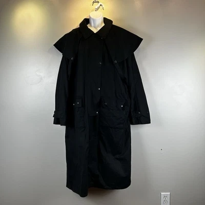 Outback Trading Company Oilskin Low Rider Duster Coat 2XL Black Overcoat Western - Image 1 of 4