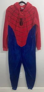 Spider-Man Erwachsene Fleece-Pyjama mit Kapuze und Frontreißverschluss Größe Medium - Bild 1 von 5