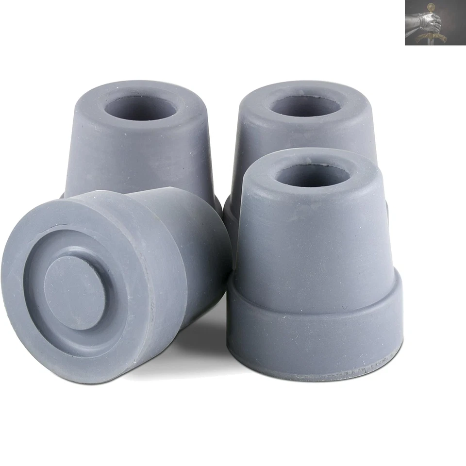 Juego de 4 puntas cuádruples de goma gris - 0,5 pulgadas para mayor estabilidad Foto 1 de 3