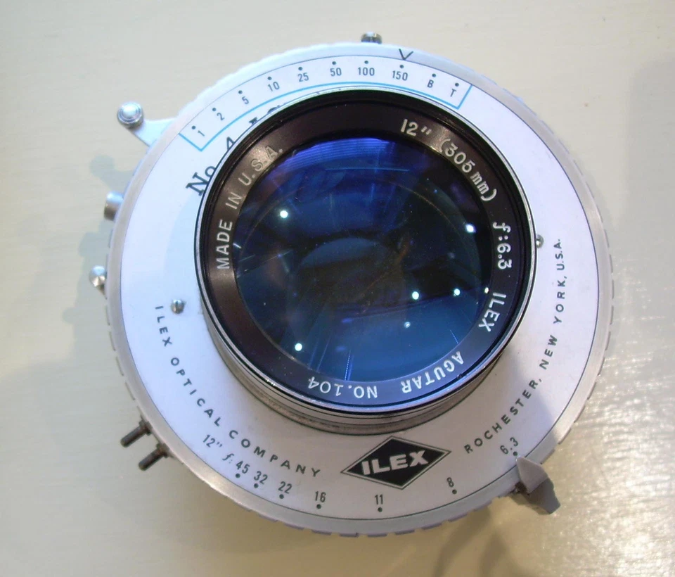 Vintage Kodak Commercial Ektar Lens 12-Inch F/6.3 Ilex Synchro Shutter 8x10" - Image 1 of 1