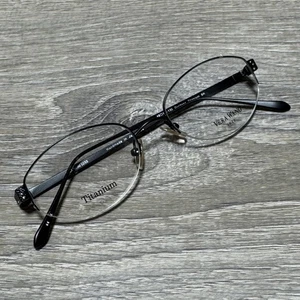 Vera Wang Luxe Duchess Titan Brille Handmade Japan Schwarz Oval 48-17-130 - Bild 1 von 11