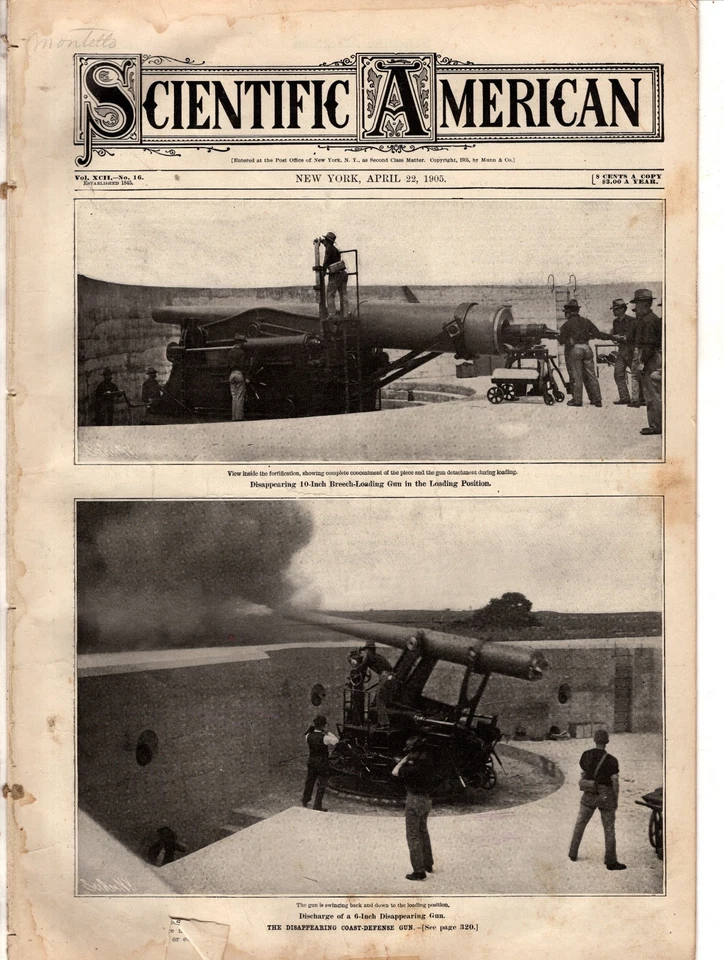 1905 Scientific American April 22 - American volcanoes; Berkeley CA amphitheatre - Image 1 of 1