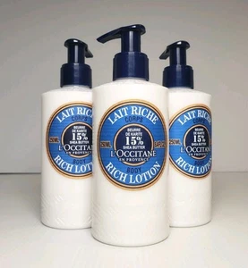 Lot of 3 L'occitane Shea Body Rich Lotion 8.4 fl oz NEW - Picture 1 of 10