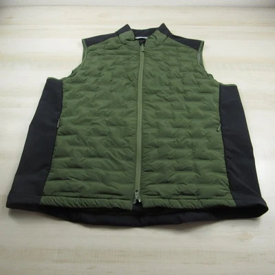 Tommy Bahama Chaleco Hombres Grande Verde Acolchado Puffer Cremallera Rendimiento Marlín Exterior Foto 1 de 4