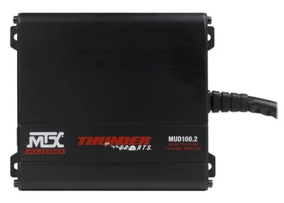 Amplificador amplificador de 2 canales MTX MUD100.2 200 vatios RMS para Polaris RZR/ATV/UTV/Carrito Foto 1 de 4