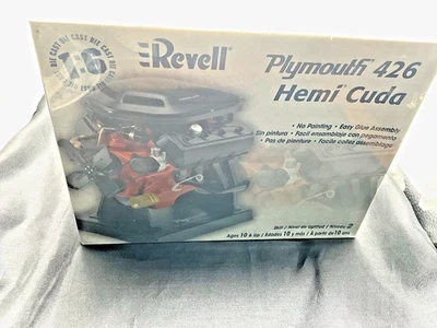 Revell Plymouth 426 Hemi Cuda - 1:6 Die Cast Engine Kit - Factory Sealed - Image 1 of 4