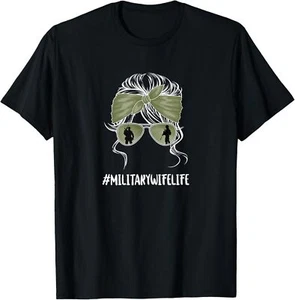 Military Wife Life, Soldier Wife T-Shirt Hoodie - Picture 1 of 11
