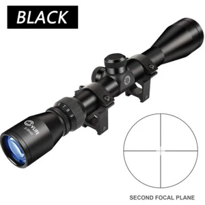 3-9x40 Hunting Rifle Scope Crosshair R4 Reticle Optical Gun Scope w/ 20MM Mounts - Picture 1 of 18