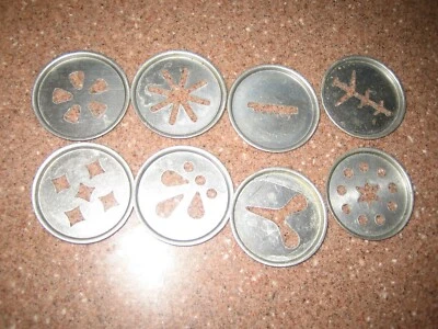 Lote 8 Discos para Prensa de Galletas SOLO REPUESTOS Tirador Artesanía Aluminio Juego Foto 1 de 4