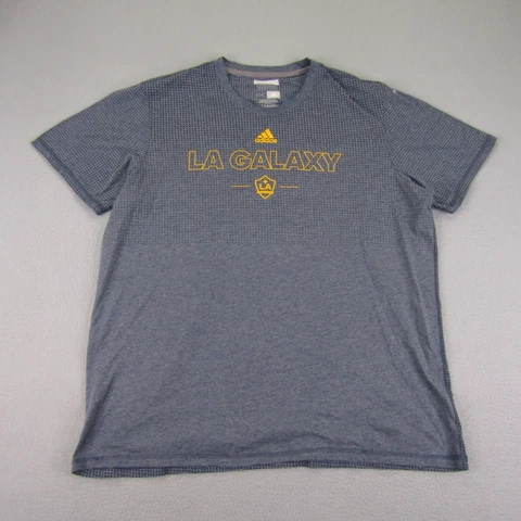 Adidas LA Galaxy Shirt Mens XXL Blue Climacool Aeroknit Athletic Tee Soccer MLS Cover