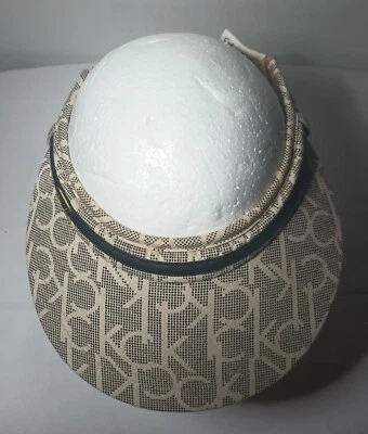 CK Calvin Klein Logo Para Mujer Parasol Sombrero Gorra Ala Ancha 100% Algodón Para Mujer Foto 1 de 4