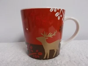 2009 Starbucks Christmas Reindeer Snowflakes New Bone China Coffee Tea Cup Mug - Picture 1 of 6