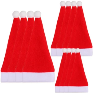 12pcs Santa Hat Santa Hats Small Christmas Hats Christmas Wine Bottle Hat - Picture 1 of 17