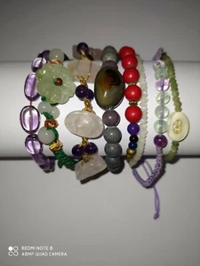 Vintage & Antique Moroccan Jewelry, Wonderful Multicolor Stones Bracelets. - Picture 1 of 21
