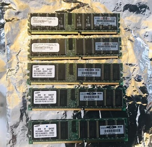 Lot Of 10 HP  2 GB PC-2100 DDR DIM Server Memory A6970AX - Picture 1 of 1