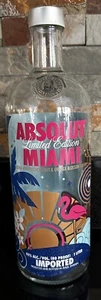 🔥RARE ABSOLUT Miami 1L Passionfruit Vodka Limited Edition bottle Empty - Picture 1 of 7