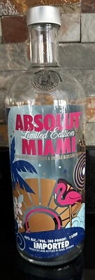 🎄RARO ABSOLUT Miami 1L Vodka Fruta de la Pasión Edición Limitada Botella Vacía Foto 1 de 4
